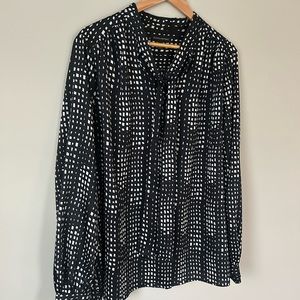 Banana republic tie neck blouse - large tall